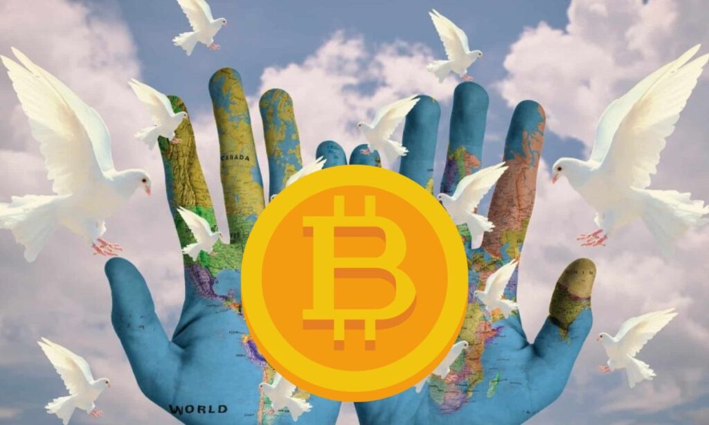 Bitcoin will eventually reduce violence and lead to world peace?